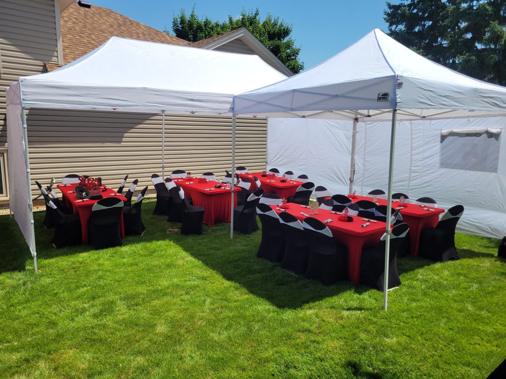 Garden party · red and black, marquees · 6 July 2025
