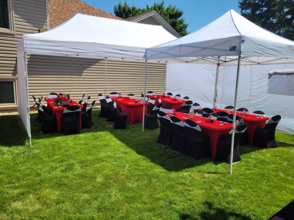 Garden party · red and black, marquees · 6 July 2025