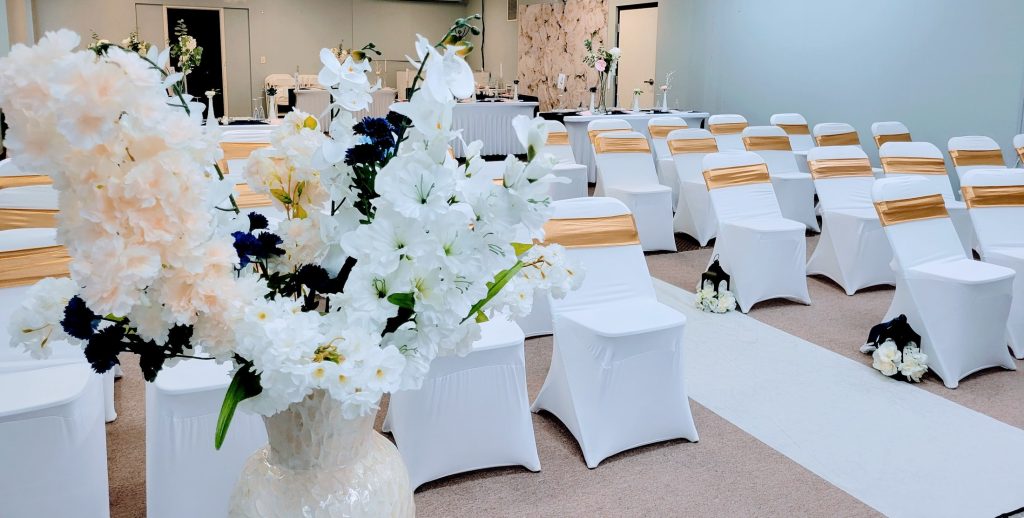 Wedding · navy and gold, rose wall · 27 March 2026