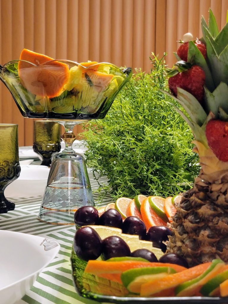 Fruit display · carved centrepieces · 28 July 2026
