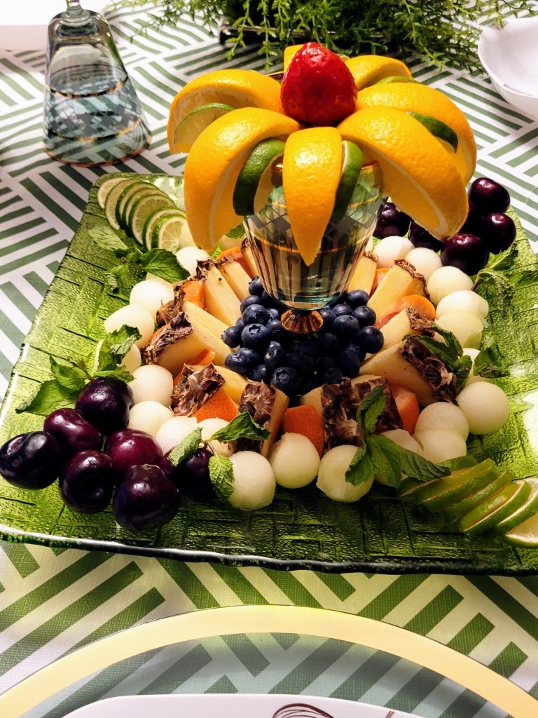 Fruit display · carved centrepieces · 28 July 2026